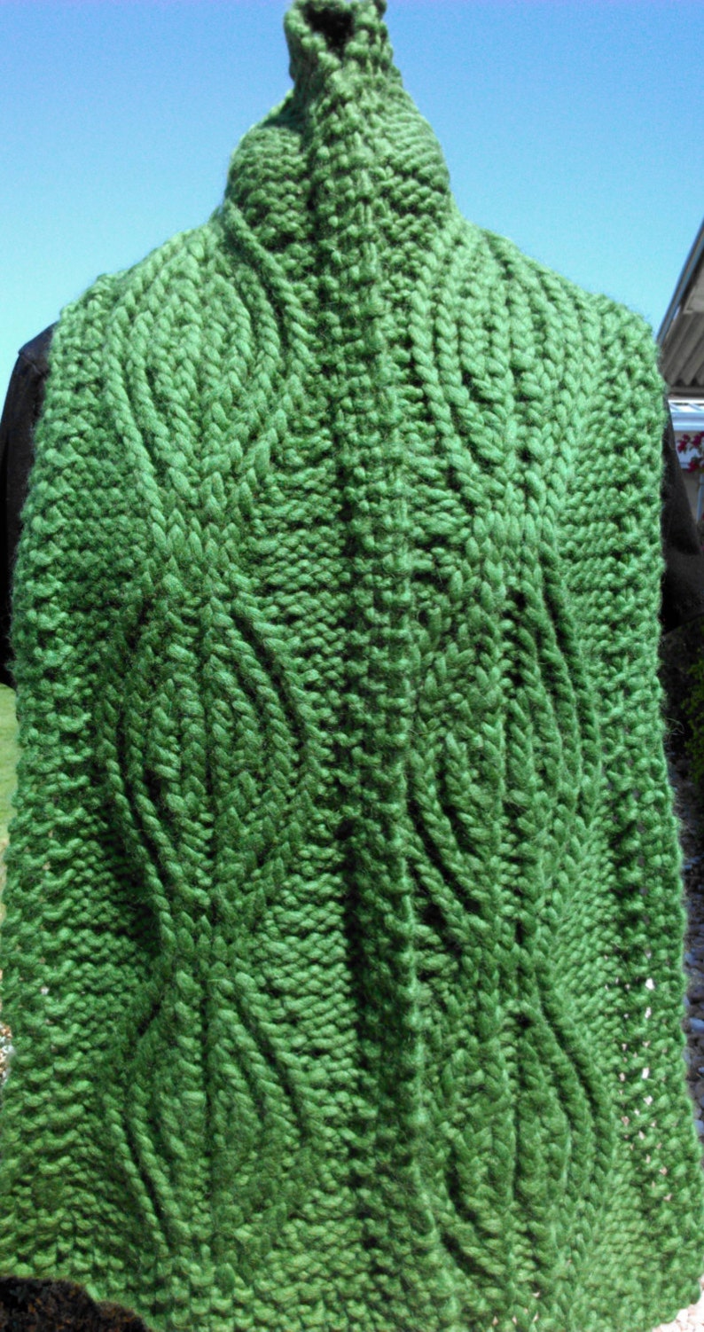 PDF Download Knitting Pattern for the Ancient Twisted Knit Pattern Scarf image 1