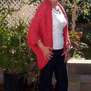 PDF Download Knit Pattern for the Ridiculously Easy Fashion Shrug - Sizes Small through 3X