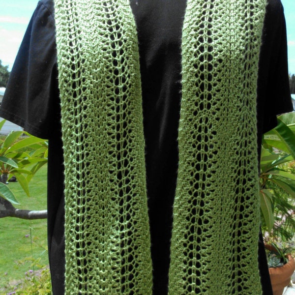 PDF Download Knit Pattern for the Light and Breezy Lace Scarf