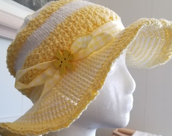 PDF Download Knitting Pattern for Sassy Sun Hat