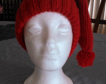 PDF Download Knitting Pattern for the Ribbed Cuffed Stocking Hat - Fits Adults and Children