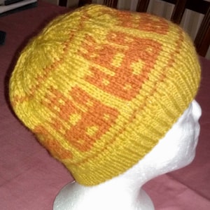 PDF Kniting Pattern Download for the Two Color Castillian Hat