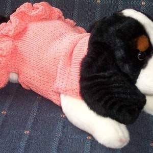 PDF Download Knit Pattern for "Party Dress" Sweater for Small Breed Dogs