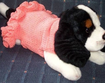 PDF Download Knit Pattern for "Party Dress" Sweater for Small Breed Dogs