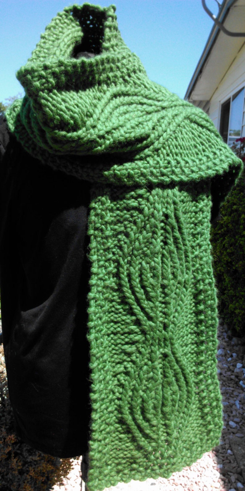 PDF Download Knitting Pattern for the Ancient Twisted Knit Pattern Scarf image 2