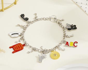 Michael Jackson Inspired Bracelet, Beaded Music Bracelet, MJ Fan Jewelry Gift, King of Pop Gifts