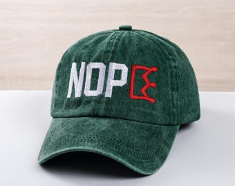 No Kings Embroidered Cap, Protest Embroidered Hat, Resistance Embroidered Vintage Baseball Hat, Nope Kings in America Hat, Political Hat