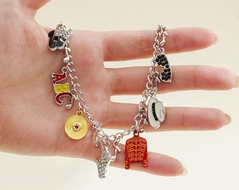 Braccialetto con ciondoli di Michael Jackson, gioielli con perline a tema musicale, bracciale retrò per amanti della musica, regali per i fan di Michael