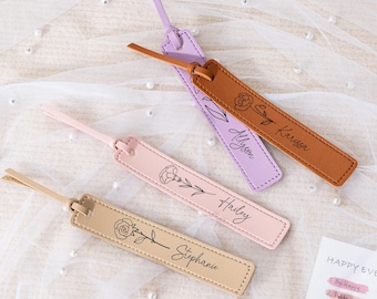Custom Name Bookmark,Birthday Flower Bookmark,Library Bookmark for Her,Gifts for Reader,Custom Bookmark for Her,Birthday Gift for Book Lover