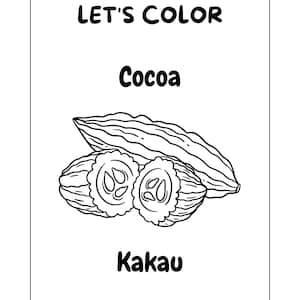 Mini livre de coloriage de fruits | Apprenez 20 noms bilingues (téléchargement numérique) image 2