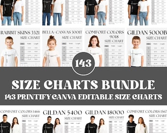 143+ maattabel bundel volledige toegang, shirt maattabel Bella canvas bundel, Gildan maattabel, Sport-Tek konijnenhuiden comfort kleuren mockup