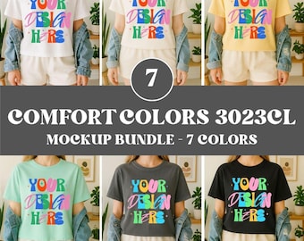 Comfort Colors 3023CL Mockup Bundle, 3023CL Mockup Bundle, 3023 Boxy Crop Shirt Mockup, Boxy T-shirt Mockup Bundle, Comfort Colors Mockup