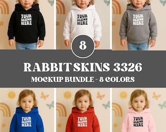 Konijnenvellen 3326 Mockup-bundel, 3326 Baby Mock-up Bundel, Konijnenvellen Baby Peuter Mockup, Hoodie Mockup Bundel, 3326 Sweatshirt Mockup