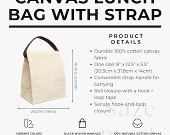 Beschrijvingssjabloon lunchtas, lunchtas, listingexemplaar, herbruikbare lunchtas Productdetails, beschrijving eco-lunchtas: