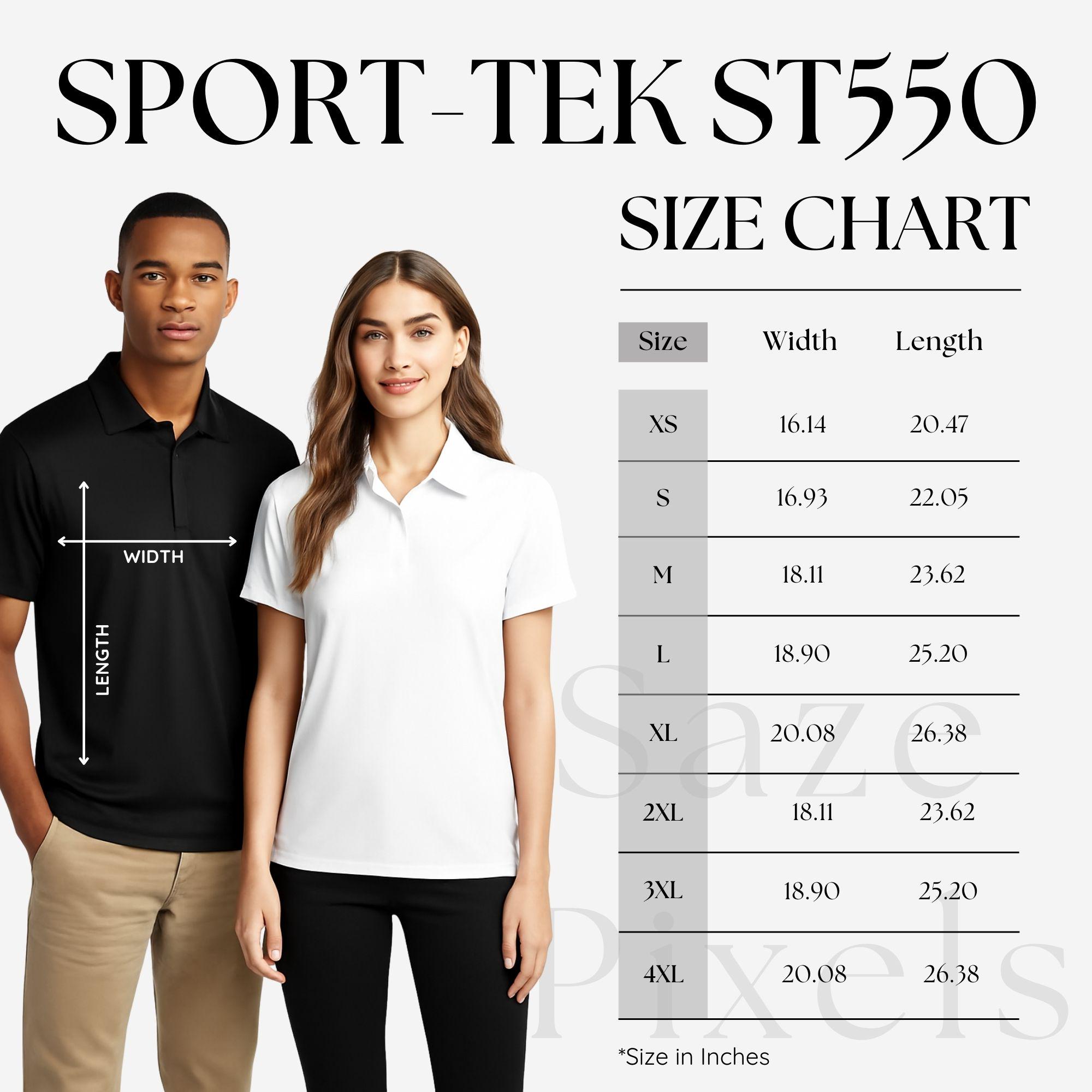 Sport-tek ST550 Size Chart, ST550 Size Chart, ST550 Men's Size