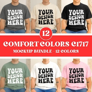 Maqueta de camisa para hombre Comfort Colors C1717, maqueta de camiseta Comfort Colors C1717, maqueta de paquete Comfort Colors, maqueta de paquete Comfort Colors