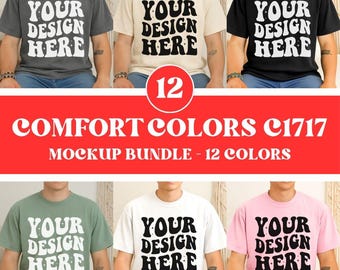 Comfort Colors C1717, Mens Shirt Mockup, Comfort Colors C1717 T-Shirt Mockup Bundle, Comfort Colors Mockup, Comfort Colors Bundle Mockup