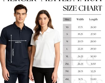 Mercer Mettle MM1014 Maattabel, MM1014 Maattabel, Mercer Mettle MM1014 Afmetingen, Mercer Mettle Maattabel, Maattabel T-shirt