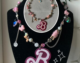 Barbie-inspired charm necklace