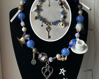 Alice in Wonderland Inspired Charm Necklace