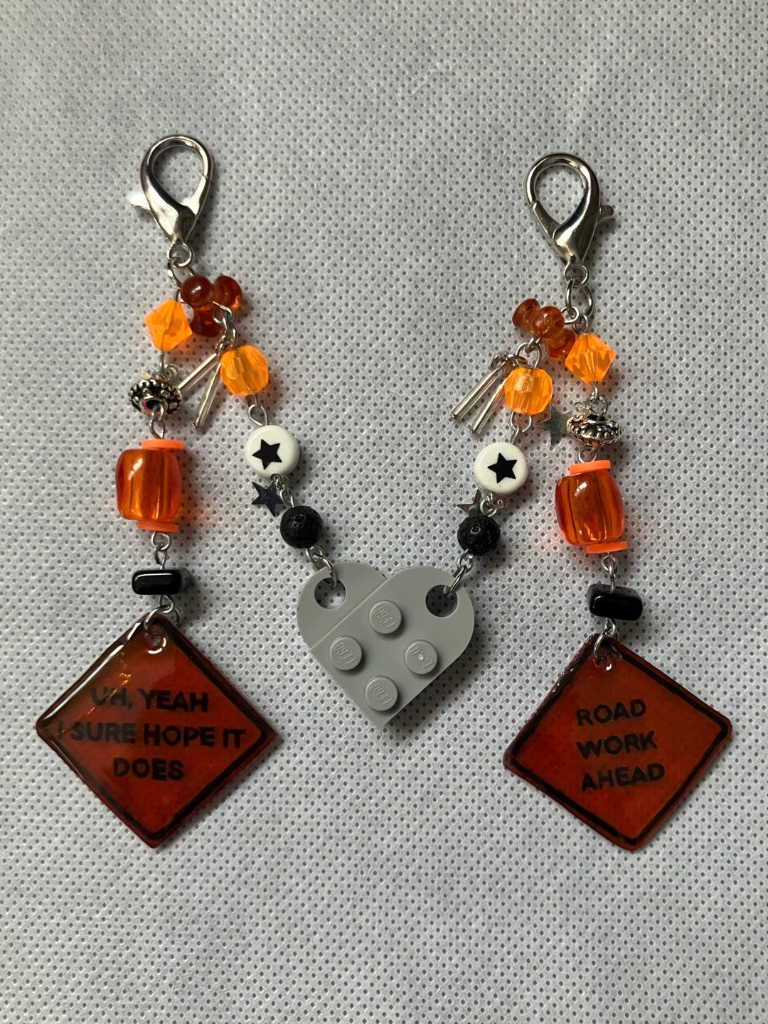 Road Sign Keychain Road Work Ahead Meme Construction Sign Bestfriends Keychains - Etsy
