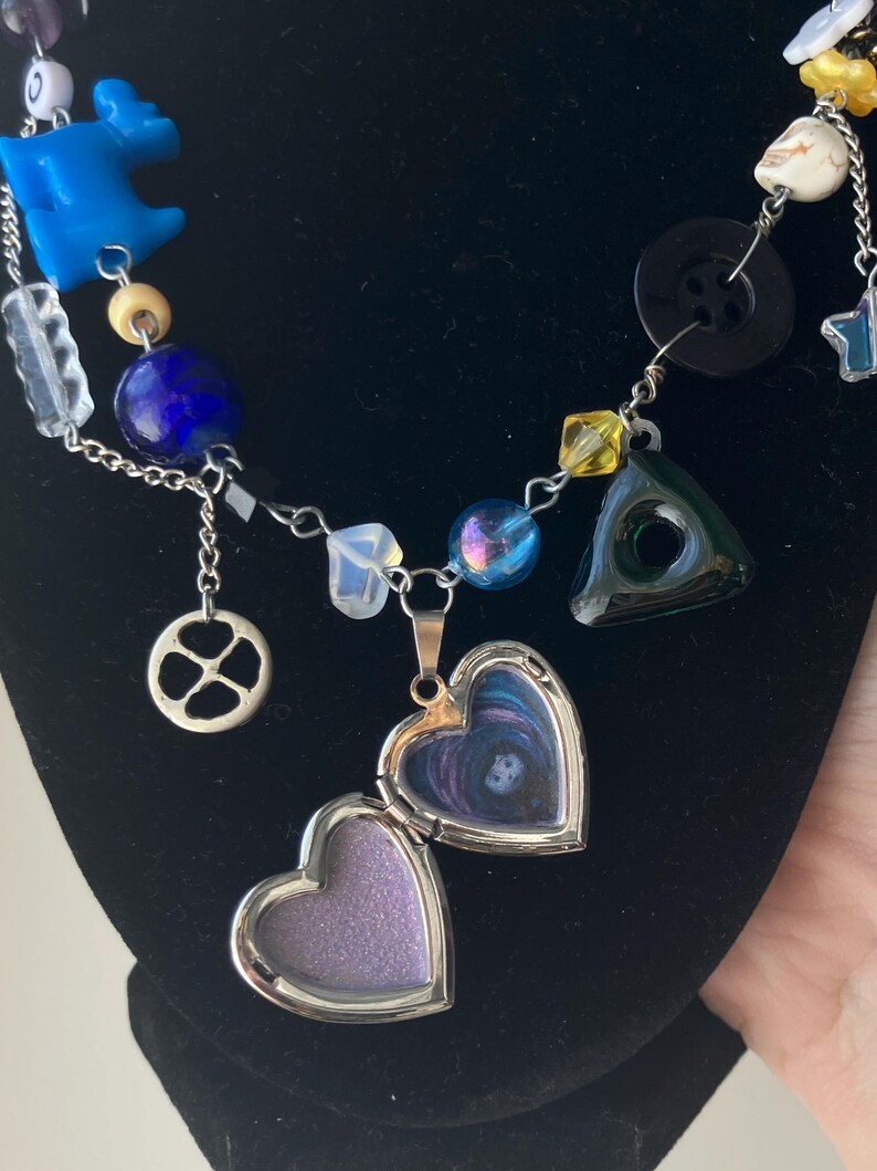 Coraline inspired charm necklace image 4