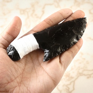 Obsidian Knife, Handmade Stone Knife Gift For Her, Hand Knapped Obsidian Daggers Crystal Knife New Design Black Obsidian Athame