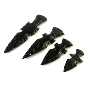 Handmade Obsidian Sword & Knife – Large Crystal Blade, Hand Knapped Stone, Spiritual Collectible