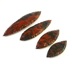 Mahogany Obsidian Spear Head: Ancient Style Crystal Arrowhead, 6&quot;