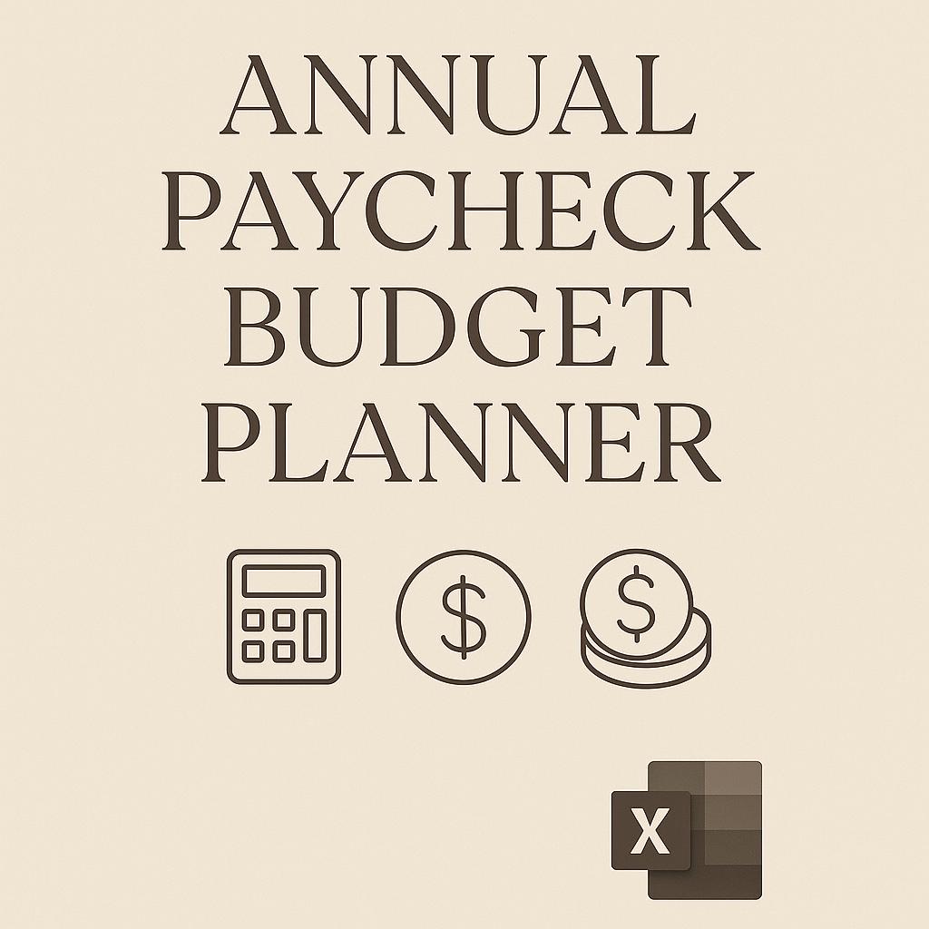 Annual Budget Planner Excel | Income Expense Tracker | Monthly Finance ...