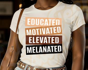 Melanated Tee, Black History Month, African American Pride