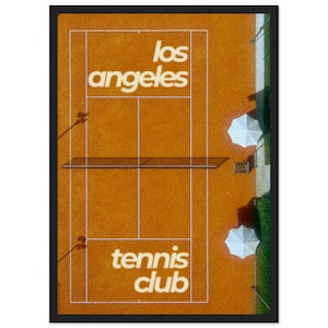 Tennis Court Poster Print – Tennis Wall Art on Premium Matte Paper – Framed or Unframed Decor in A3 A2 A1 A0 Sizes - Home Decor