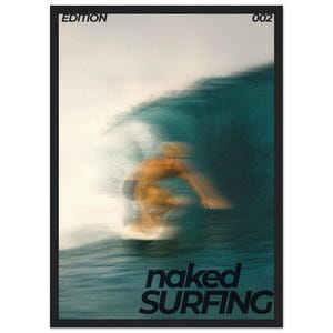 Surfing Poster Print: Framed or Unframed