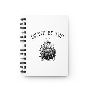 Gruseliges, spiralgebundenes Tagebuch - Perfekt für Buchliebhaber, Death by TBR, Schreiben, Notizen machen, Halloween, Geschenke