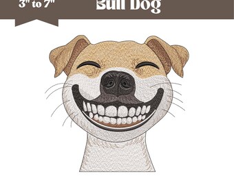 Stier Hund Stickmuster, Maschinenstickerei, 9 Größen, Instant Download