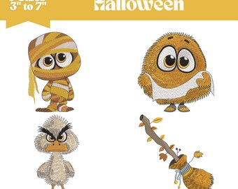 Halloween-Stickmuster, Geister-Stickdatei (9 Größen) (Sofort-Download)