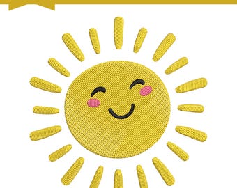 New Born Baby Embroidery Design, Sun Embroidery Machine File, 6 Sizes, Instant Download
