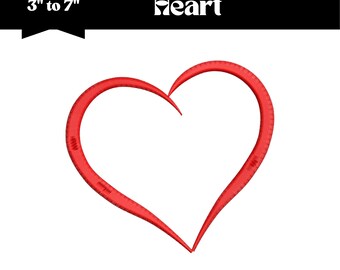 Love Embroidery Design, Heart Embroidery Machine File, 9 Sizes, Instant Download