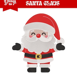 Santa Claus Embroidery Design: Christmas Embroidery File (Instant Download)