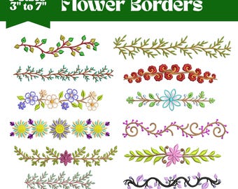 Zierliche florale Stickerei Muster, Maschinenstickerei, 9 Größen, Instant Download