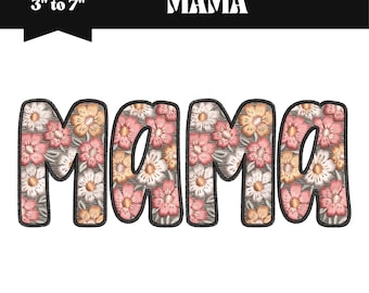 Floral Mama Stickdatei, 9 Größen (Instant Download)