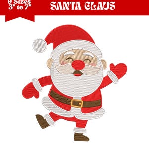 Santa Claus Embroidery Design: Christmas Embroidery File (9 Sizes, Instant Download)
