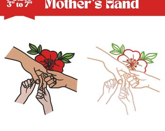 Mother's Hand Embroidery Bundle, Machine Embroidery File, 9 Sizes (Instant Download)