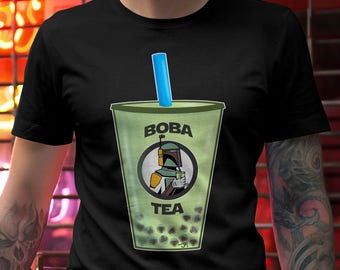 Camiseta de ciencia ficción Boba Bounty Hunter Boba Tea - Ajuste para hombre/unisex/mujer