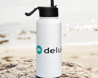 Botella de agua de acero inoxidable Deluluhuman / Delulu es Solulu / Regalo de yoga / Estilo deportivo