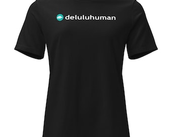 Camiseta Deluluhuman Relaxed / Camiseta divertida de yoga para mujer / Delulu es Solulu / Estética de chica / Camiseta con humor para el gimnasio / Regalo deportivo para ella