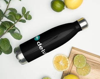 Botella de agua Deluluhuman / Botella de agua divertida para el gimnasio / Delulu es Solulu / Estética de chica / Regalo de yoga para ella / Regalo de humor deportivo