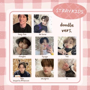 Stray Kids Love Mail Aufkleber - OT8, Bang Chan, Lee Weiss, Changbin, Hyunjin, Han, Felix, Seungmin, I.N