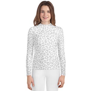 White Leopard Combat Rash Guard (Youth)