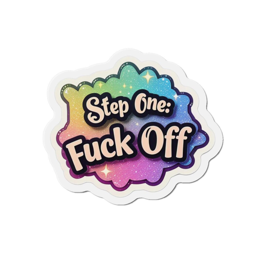 Step One F off Sticker - Etsy